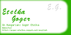 etelka goger business card
